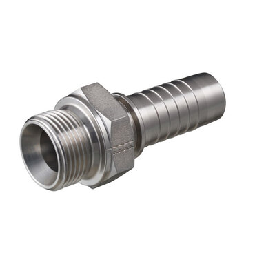 Hose coupling type SHM HYDR with male thread in stainless steel for ferrule assembly